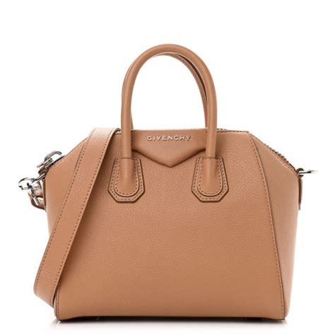 GIVENCHY Sugar Goatskin Mini Antigona Medium Beige